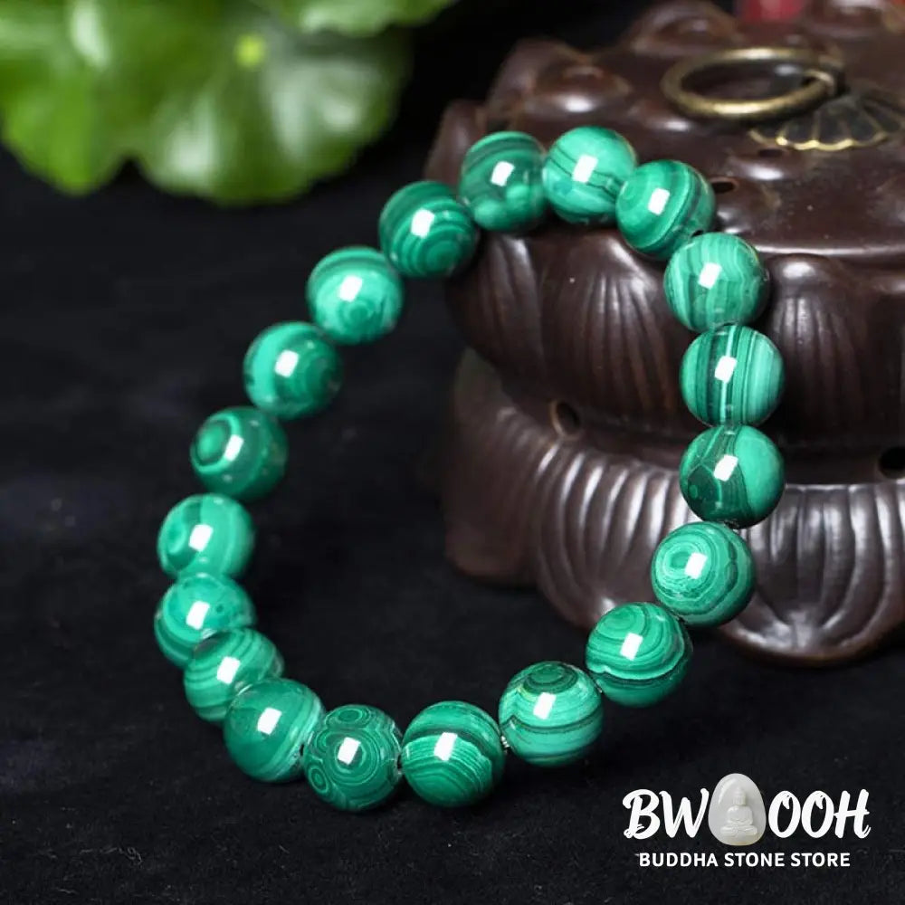 Buddha Stones Natural Malachite Protection Calmness Bracelet - BWOOOH - Bracelet
