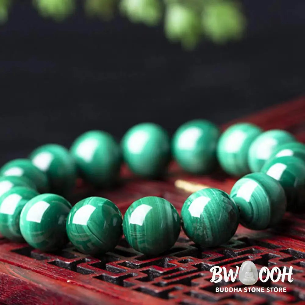 Buddha Stones Natural Malachite Protection Calmness Bracelet - BWOOOH - Bracelet