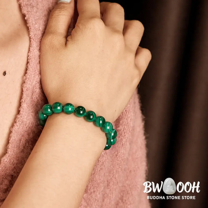 Buddha Stones Natural Malachite Protection Calmness Bracelet - BWOOOH - Bracelet