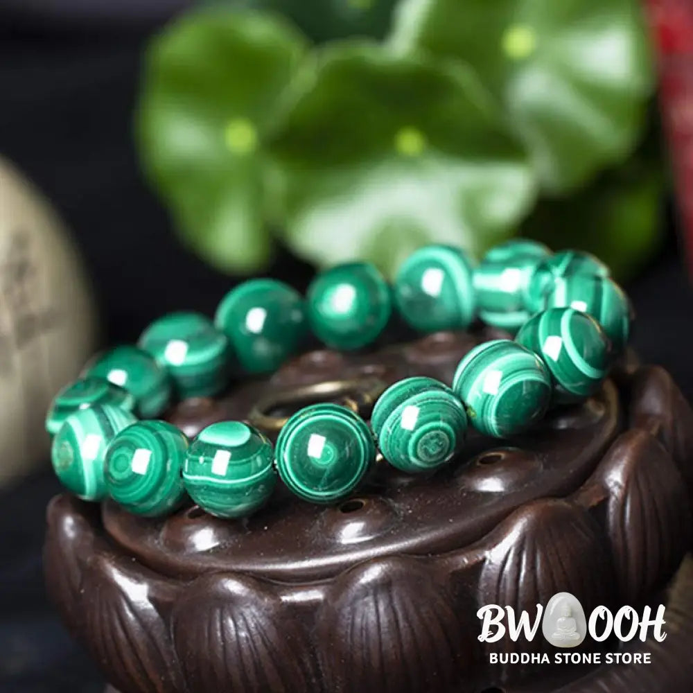 Buddha Stones Natural Malachite Protection Calmness Bracelet - BWOOOH - Bracelet
