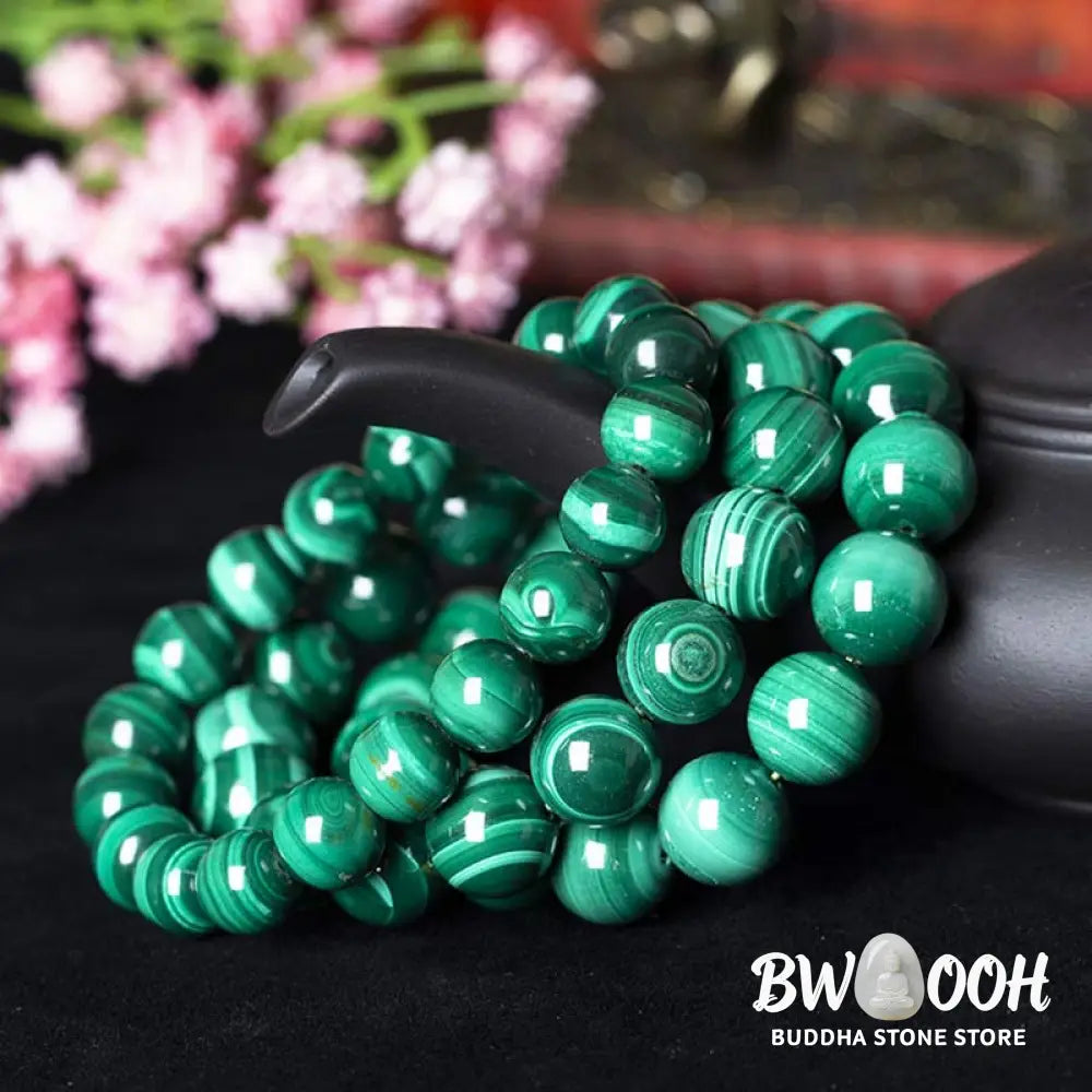 Buddha Stones Natural Malachite Protection Calmness Bracelet - BWOOOH - Bracelet