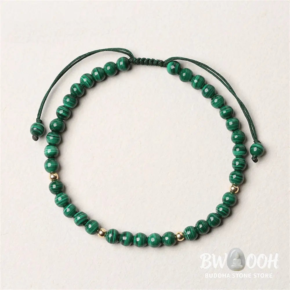 Buddha Stones Natural Malachite Protection Calmness String Bracelet - BWOOOH - Malachite (Anti-Anxiety ♥ Protection)