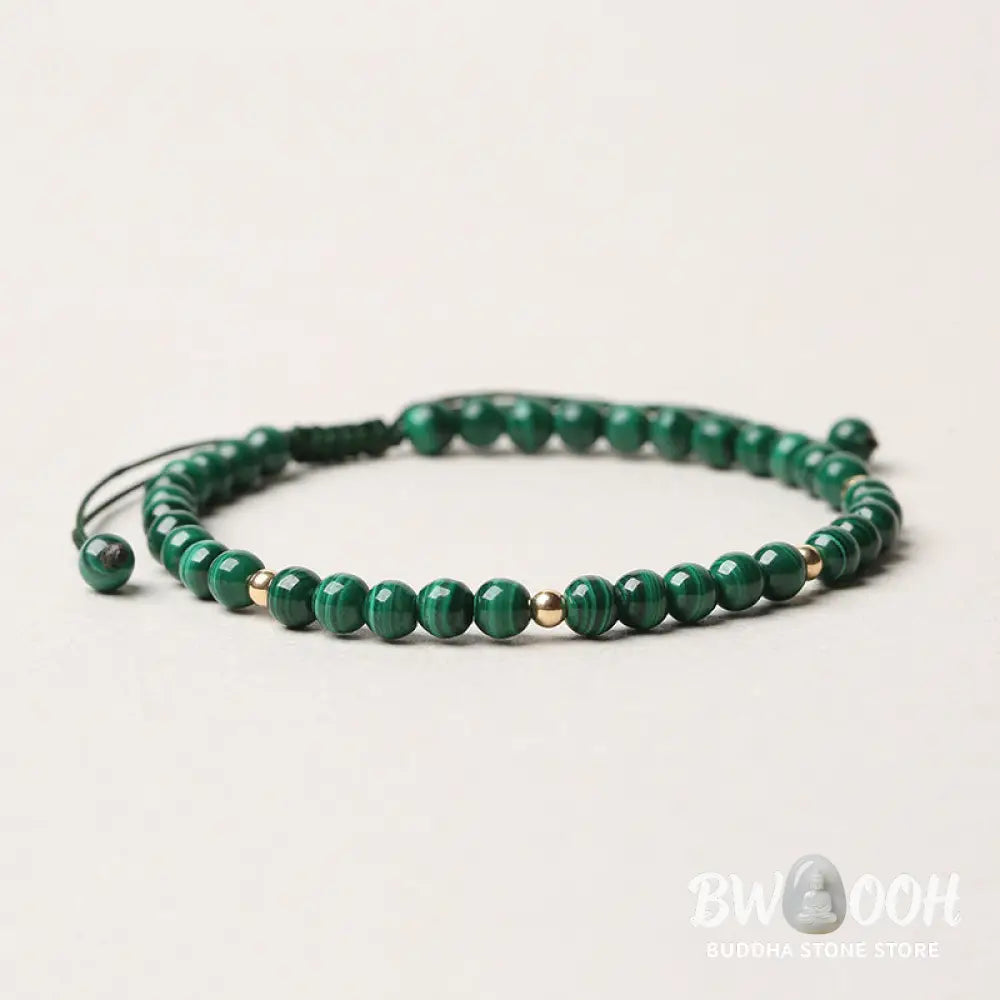 Buddha Stones Natural Malachite Protection Calmness String Bracelet - BWOOOH - Malachite (Anti-Anxiety ♥ Protection)