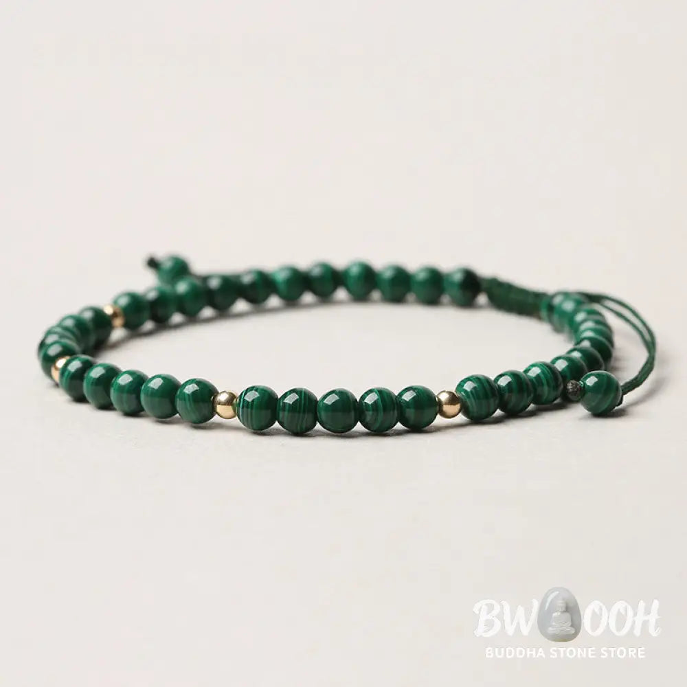 Buddha Stones Natural Malachite Protection Calmness String Bracelet - BWOOOH - Malachite (Anti-Anxiety ♥ Protection)