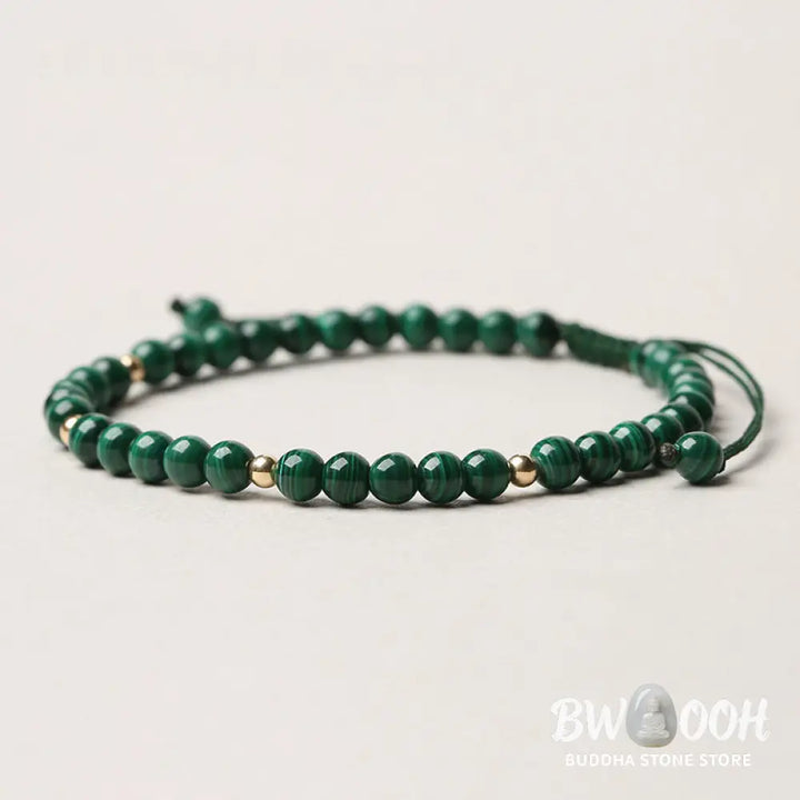Buddha Stones Natural Malachite Protection Calmness String Bracelet - BWOOOH - Malachite (Anti-Anxiety ♥ Protection)
