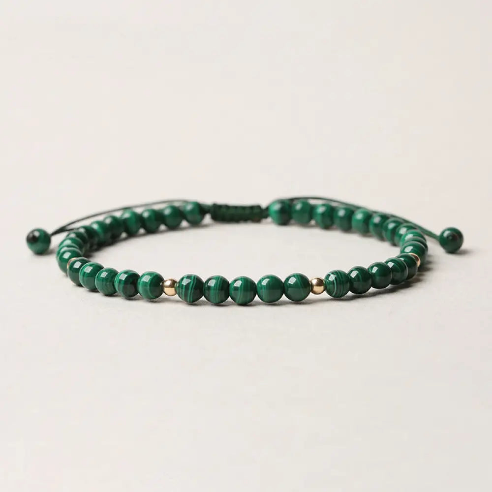 Buddha Stones Natural Malachite Protection Calmness String Bracelet - BWOOOH - Malachite (Anti-Anxiety ♥ Protection)