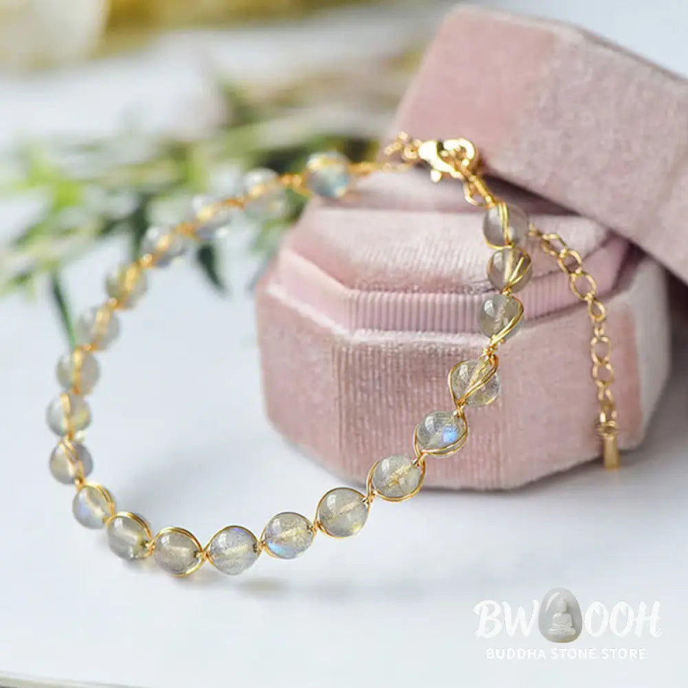 Buddha Stones Natural Moonstone 14K Gold Plated Healing Positive Bracelet - BWOOOH - Moonstone - Bracelet