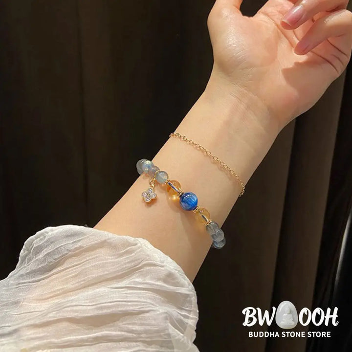 BWOOOH Natural Moonstone Flower Chram Healing Beads Bracelet | spiritual healing bracelet
