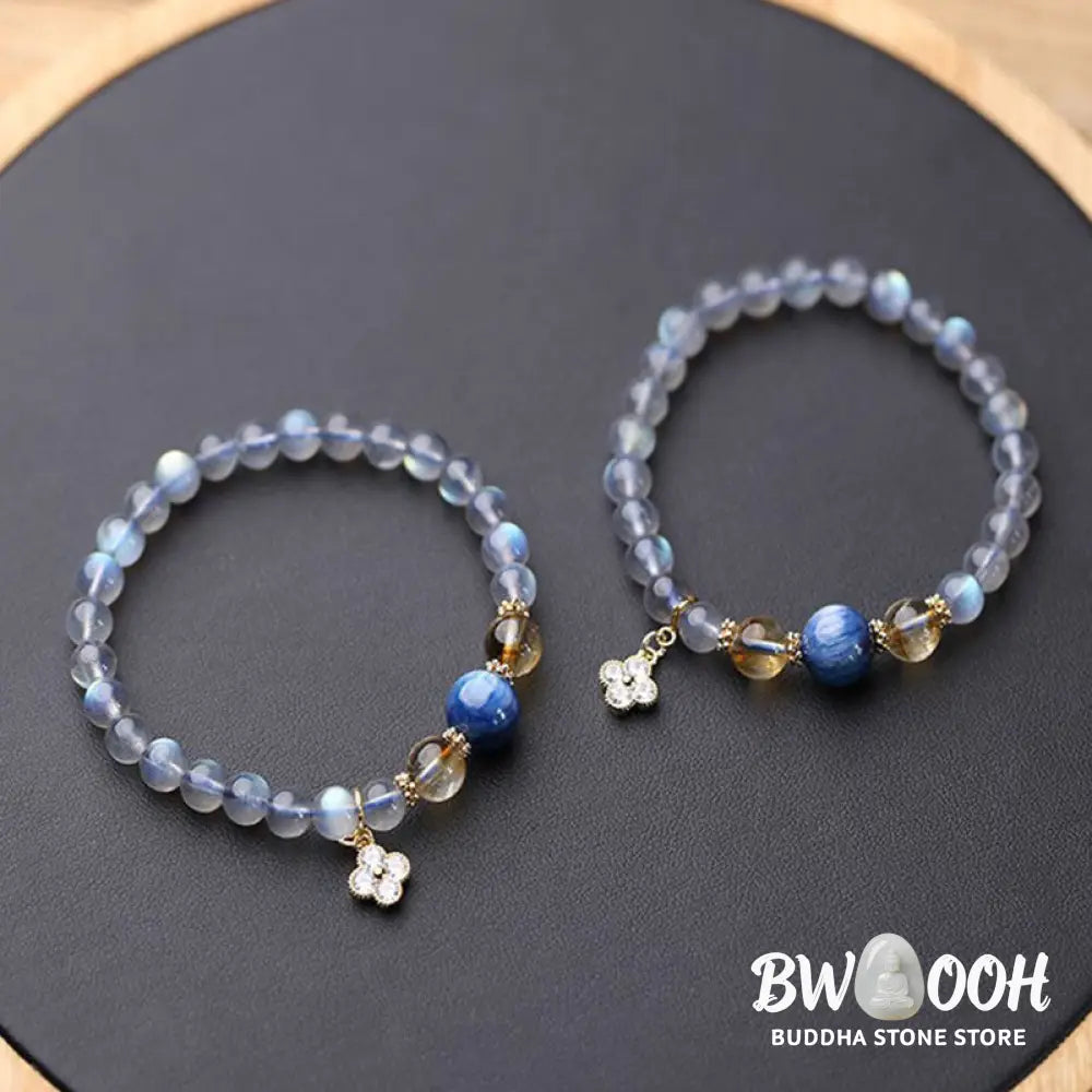 BWOOOH Natural Moonstone Flower Chram Healing Beads Bracelet | spiritual healing bracelet