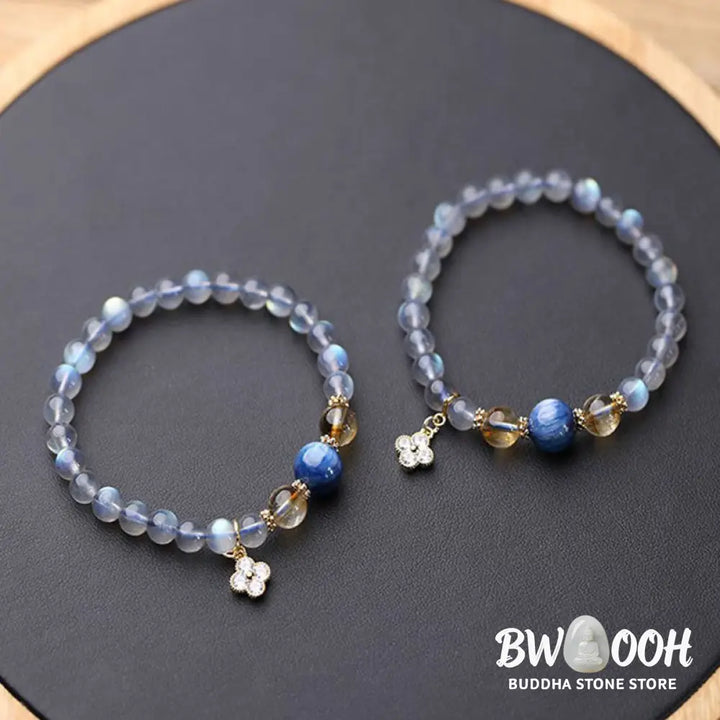 BWOOOH Natural Moonstone Flower Chram Healing Beads Bracelet | spiritual healing bracelet