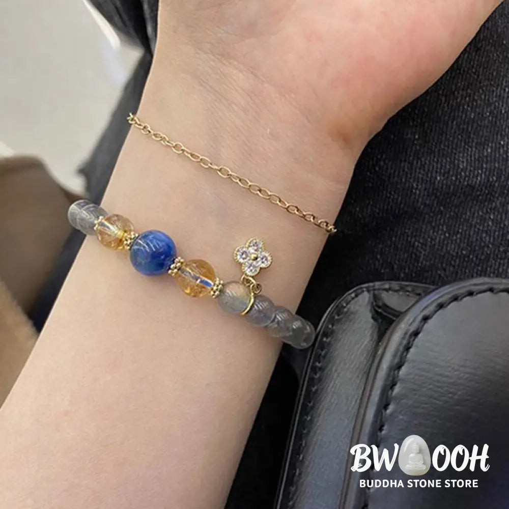 BWOOOH Natural Moonstone Flower Chram Healing Beads Bracelet | spiritual healing bracelet
