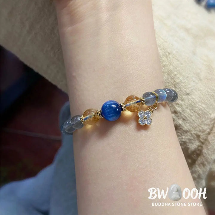 BWOOOH Natural Moonstone Flower Chram Healing Beads Bracelet | spiritual healing bracelet