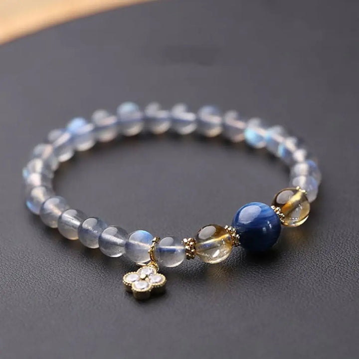BWOOOH Natural Moonstone Flower Chram Healing Beads Bracelet | spiritual healing bracelet