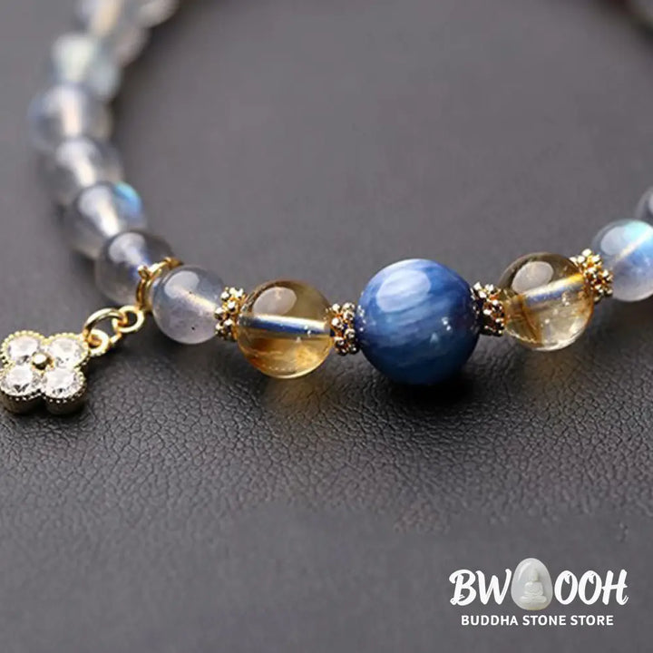 BWOOOH Natural Moonstone Flower Chram Healing Beads Bracelet | spiritual healing bracelet