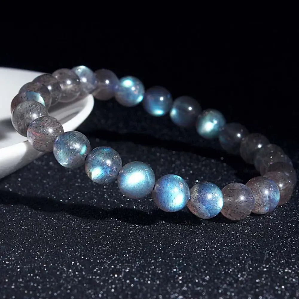 BWOOOH Natural Moonstone Healing Beads Bracelet – Moonstone crystal healing bracelet for healing and spiritual wellness