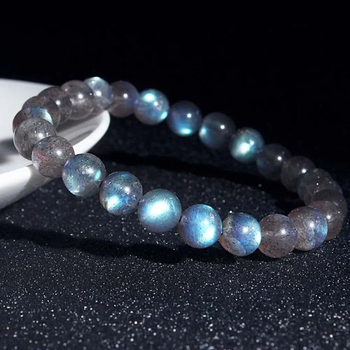 BWOOOH Natural Moonstone Healing Beads Bracelet – Moonstone crystal healing bracelet for healing and spiritual wellness