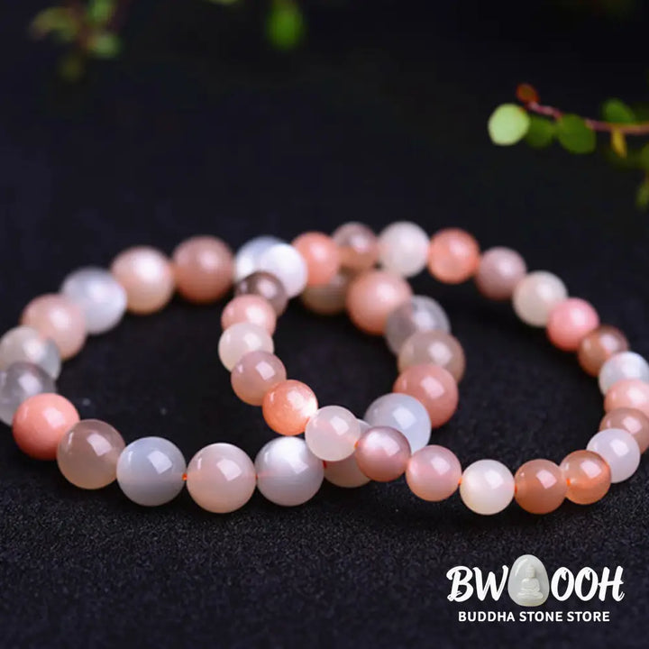 BWOOOH Natural Moonstone Wealth Positive Bracelet | natural stone spiritual bracelet for healing and mindful living