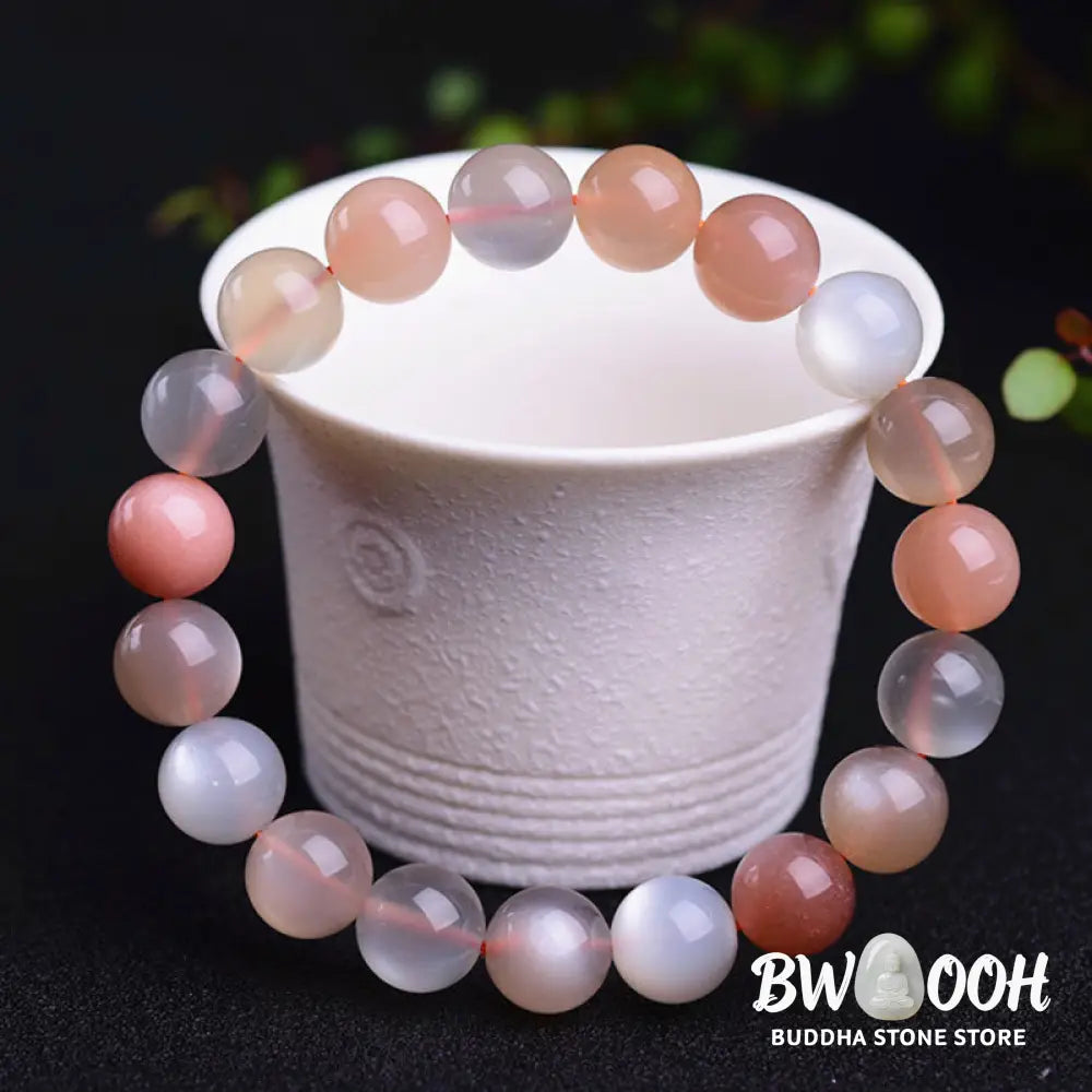 BWOOOH Natural Moonstone Wealth Positive Bracelet | natural stone spiritual bracelet for healing and mindful living