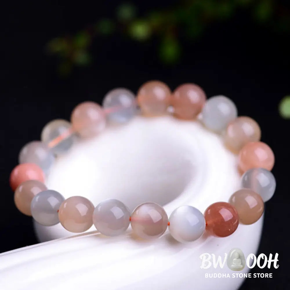 BWOOOH Natural Moonstone Wealth Positive Bracelet | natural stone spiritual bracelet for healing and mindful living