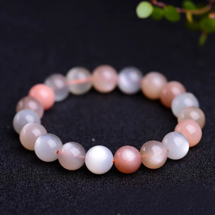 BWOOOH Natural Moonstone Wealth Positive Bracelet | natural stone spiritual bracelet for healing and mindful living