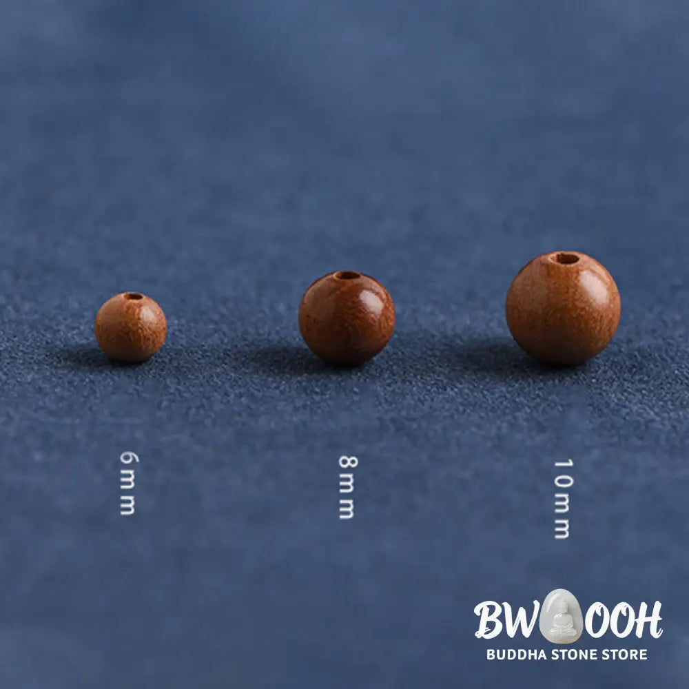 Buddha Stones Natural Peach Wood Bead Ward Off Evil Spirits Braided Bracelet - BWOOOH - Bracelet Anklet