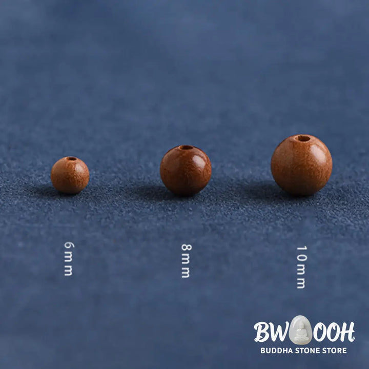 Buddha Stones Natural Peach Wood Bead Ward Off Evil Spirits Braided Bracelet - BWOOOH - Bracelet Anklet