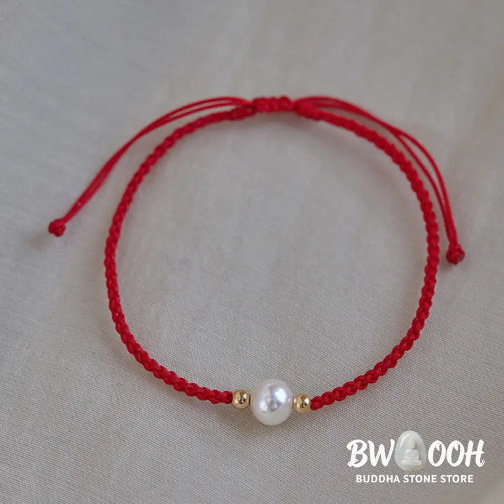 Buddha Stones Natural Pearl Bead Luck Braid String Bracelet - BWOOOH - Bracelet