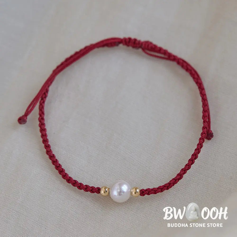 Buddha Stones Natural Pearl Bead Luck Braid String Bracelet - BWOOOH - Bracelet