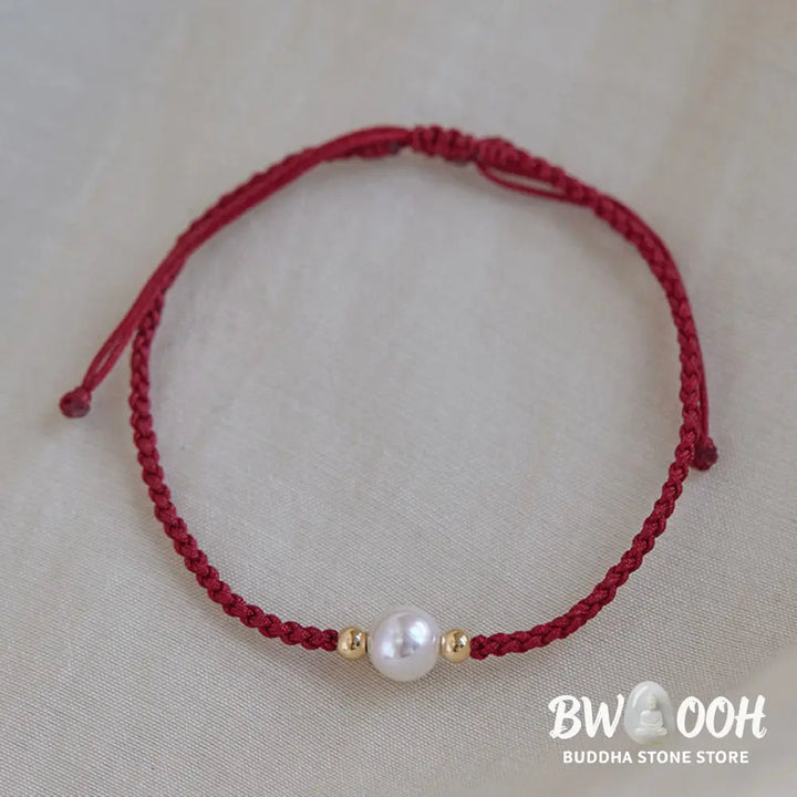 Buddha Stones Natural Pearl Bead Luck Braid String Bracelet - BWOOOH - Bracelet