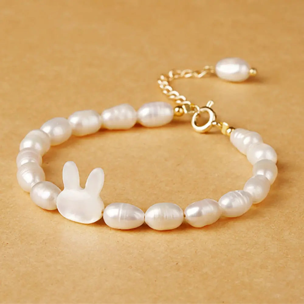 BWOOOH Natural Pearl Cute Rabbit Sincerity Bracelet - BWOOOH - Pearl(Healing♥Wisdom) - Bracelet