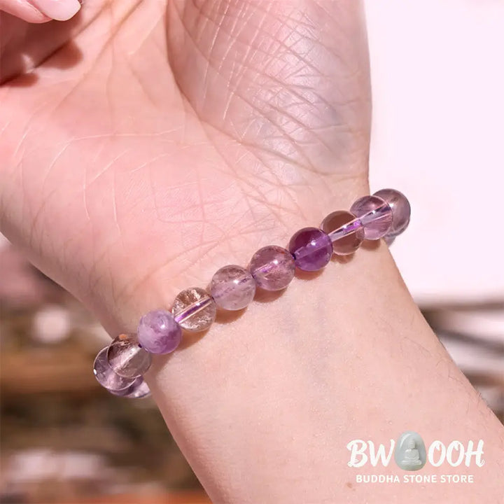Buddha Stones Natural Purple Phantom Love Wisdom Bracelet - BWOOOH - Bracelet