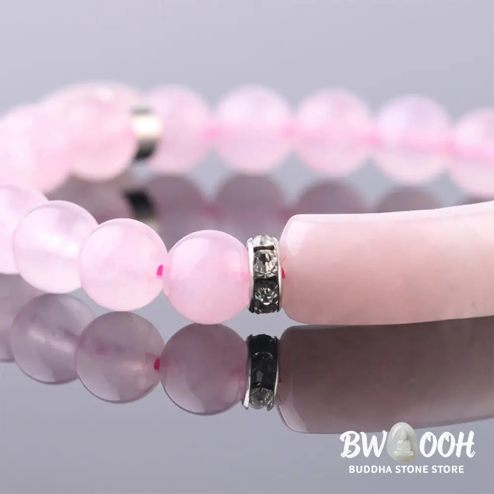 Buddha Stones Natural Quartz Love Heart Healing Beads Bracelet - BWOOOH - Bracelet