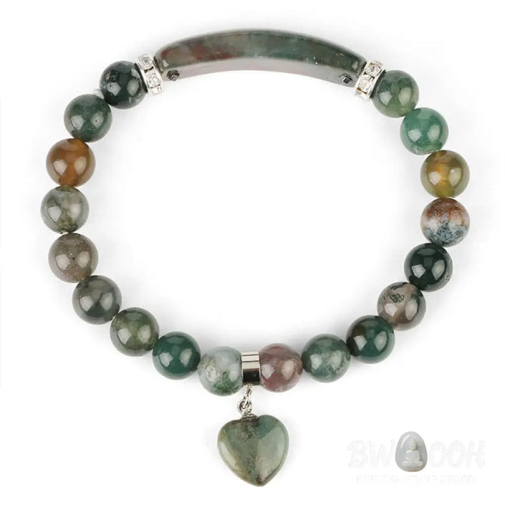 Buddha Stones Natural Quartz Love Heart Healing Beads Bracelet - BWOOOH - Bracelet