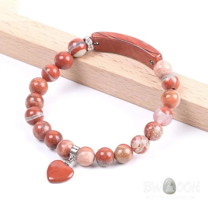 Buddha Stones Natural Quartz Love Heart Healing Beads Bracelet - BWOOOH - Bracelet