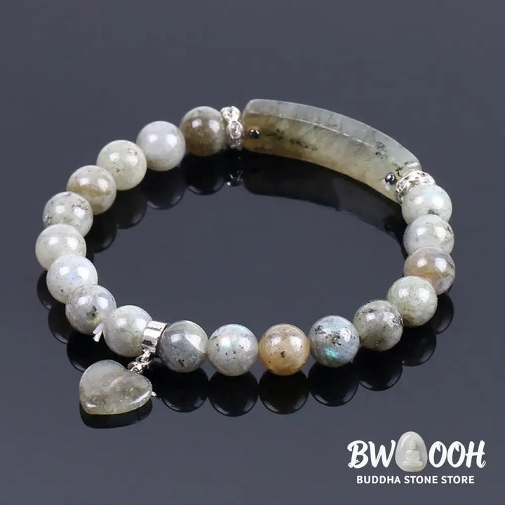 Buddha Stones Natural Quartz Love Heart Healing Beads Bracelet - BWOOOH - Bracelet