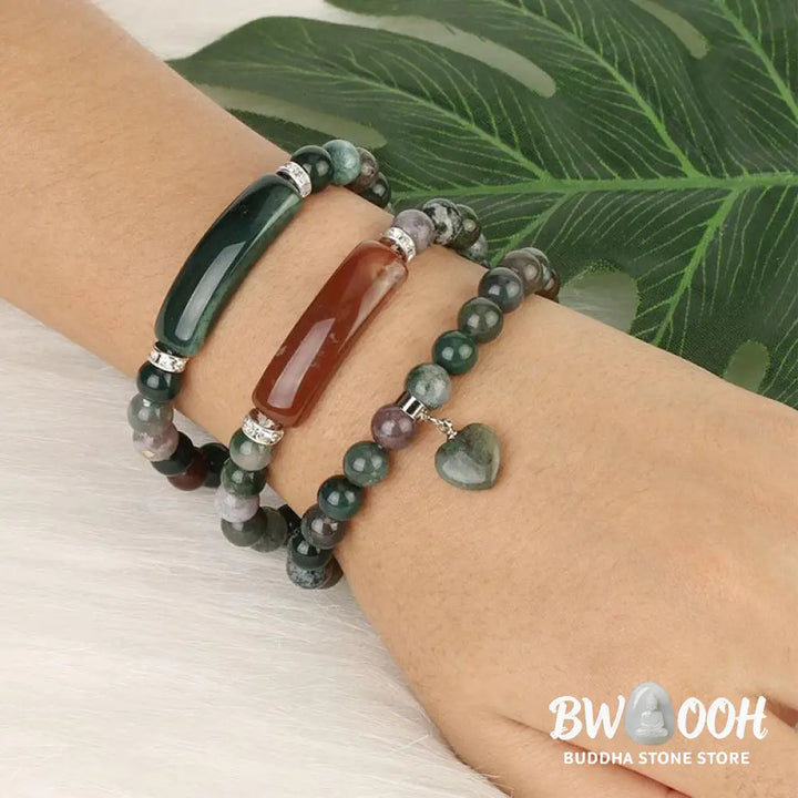 Buddha Stones Natural Quartz Love Heart Healing Beads Bracelet - BWOOOH - Bracelet