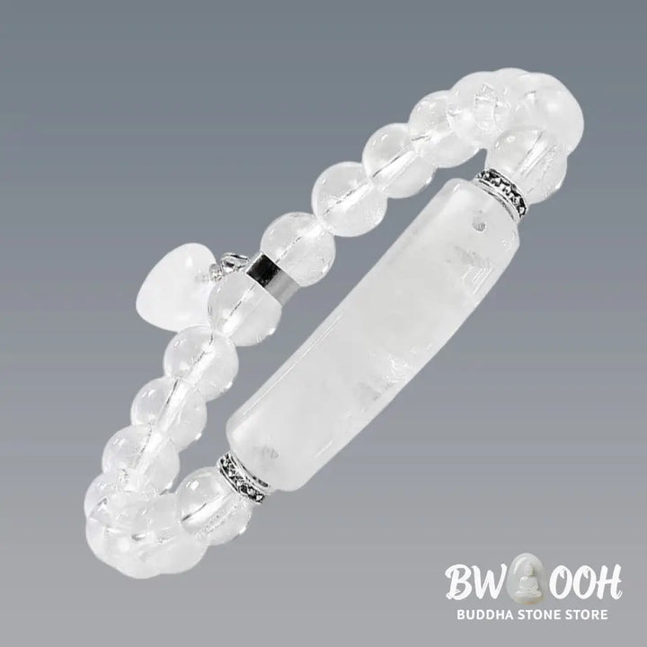 Buddha Stones Natural Quartz Love Heart Healing Beads Bracelet - BWOOOH - Bracelet