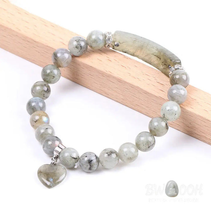 Buddha Stones Natural Quartz Love Heart Healing Beads Bracelet - BWOOOH - Bracelet