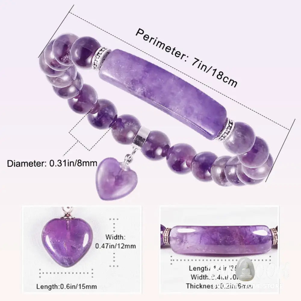 Buddha Stones Natural Quartz Love Heart Healing Beads Bracelet - BWOOOH - Bracelet