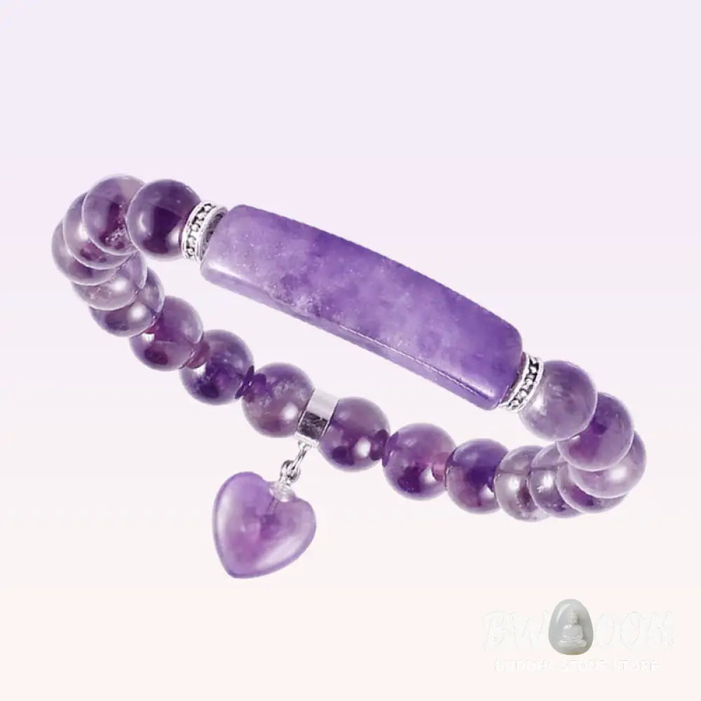 Buddha Stones Natural Quartz Love Heart Healing Beads Bracelet - BWOOOH - Bracelet