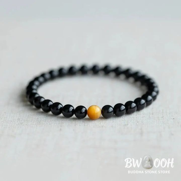 BWOOOH Natural Rainbow Obsidian Tiger Eye Positive Love Bracelet - 6mm(Wrist Circumference 14-16cm) - Bracelet