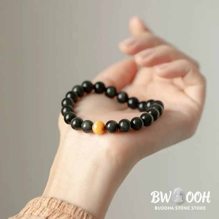 BWOOOH Natural Rainbow Obsidian Tiger Eye Positive Love Bracelet - 6mm(Wrist Circumference 14-16cm) - Bracelet