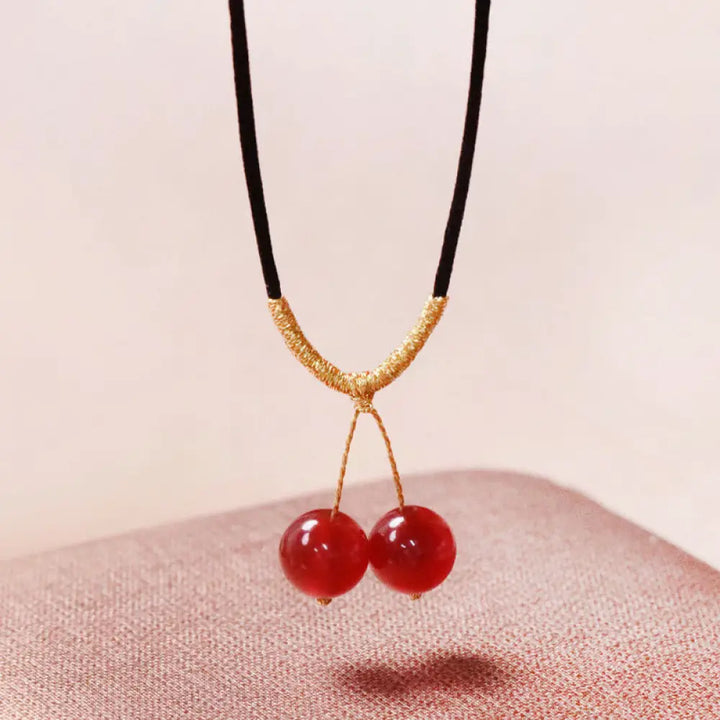 Buddha Stones Natural Red Agate Chalcedony Self-acceptance Confidence String Bead Bracelet Necklace Pendant - BWOOOH