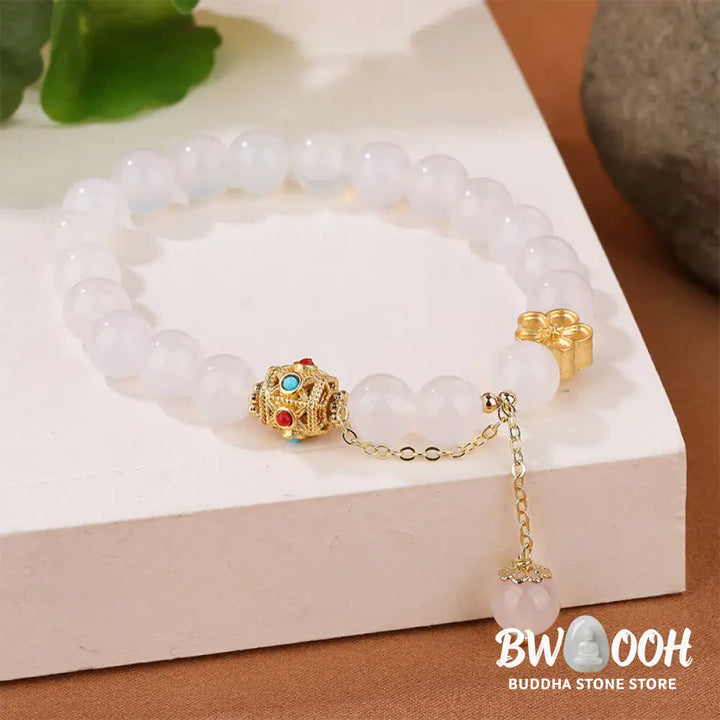 Buddha Stones Natural Red Agate White Agate Peach Blossom Self-acceptance Bracelet - BWOOOH - Bracelet