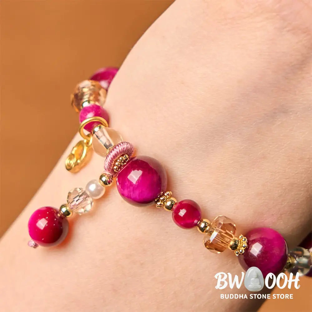 Buddha Stones Natural Red Tiger Eye Green Tiger Eye Beads Weight Balance Bracelet - BWOOOH - Bracelet