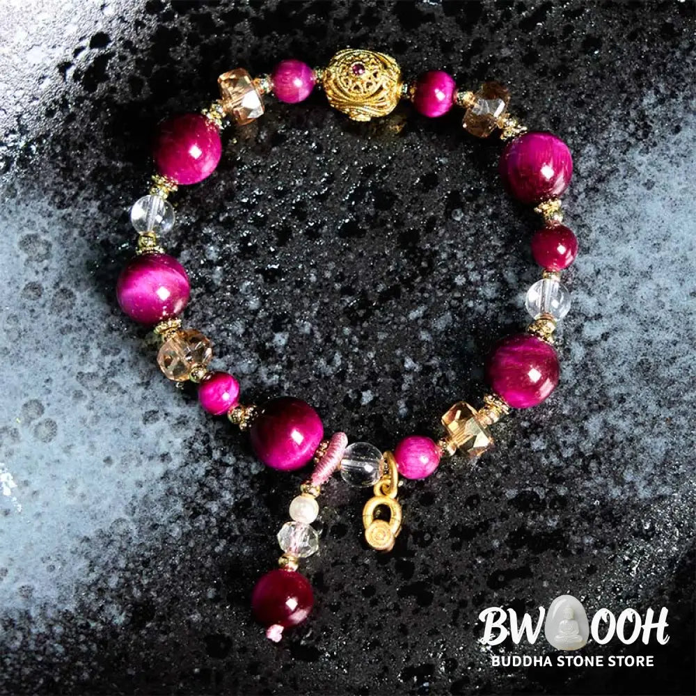 Buddha Stones Natural Red Tiger Eye Green Tiger Eye Beads Weight Balance Bracelet - BWOOOH - Bracelet