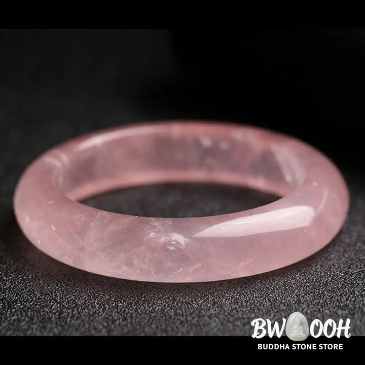 Buddha Stones Natural Rose Quartz Love Caring Bracelet Bangle - BWOOOH - Bracelet Bangle