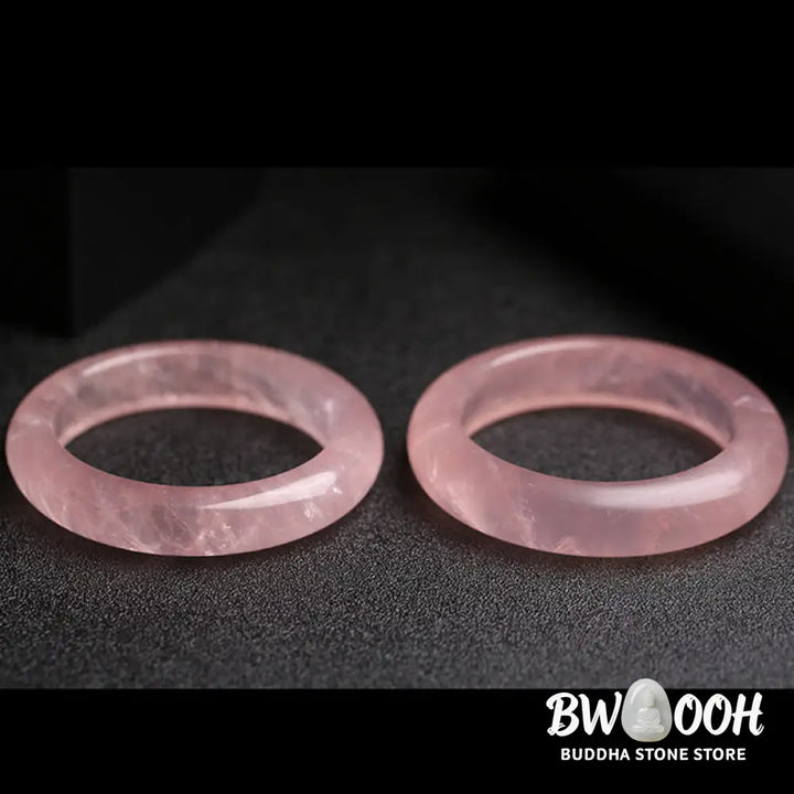 Buddha Stones Natural Rose Quartz Love Caring Bracelet Bangle - BWOOOH - Bracelet Bangle