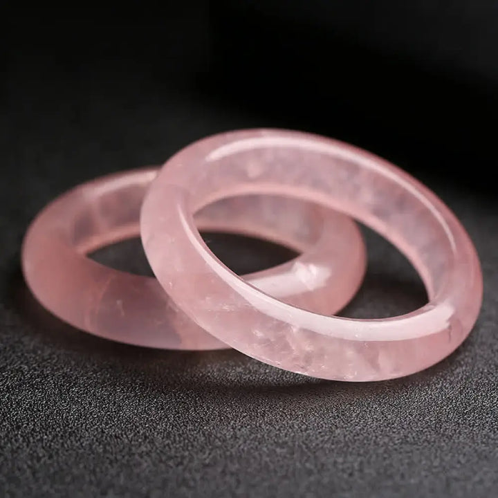 BWOOOH Natural Rose Quartz Love Caring Bracelet Bangle - BWOOOH - Bracelet Bangle