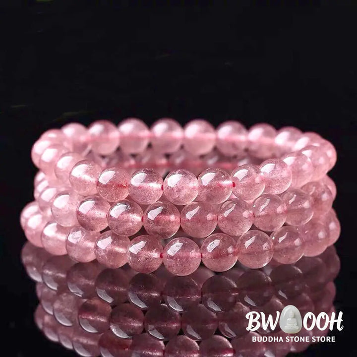 Buddha Stones Natural Rose Quartz Love Caring Bracelet - BWOOOH - Bracelet